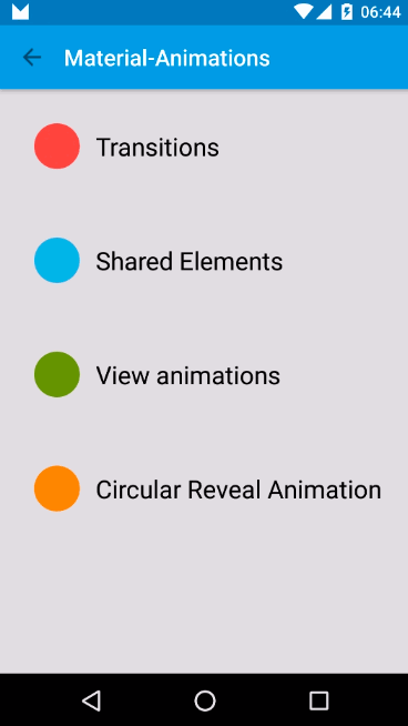 Material Animations ，android材质设计、动画